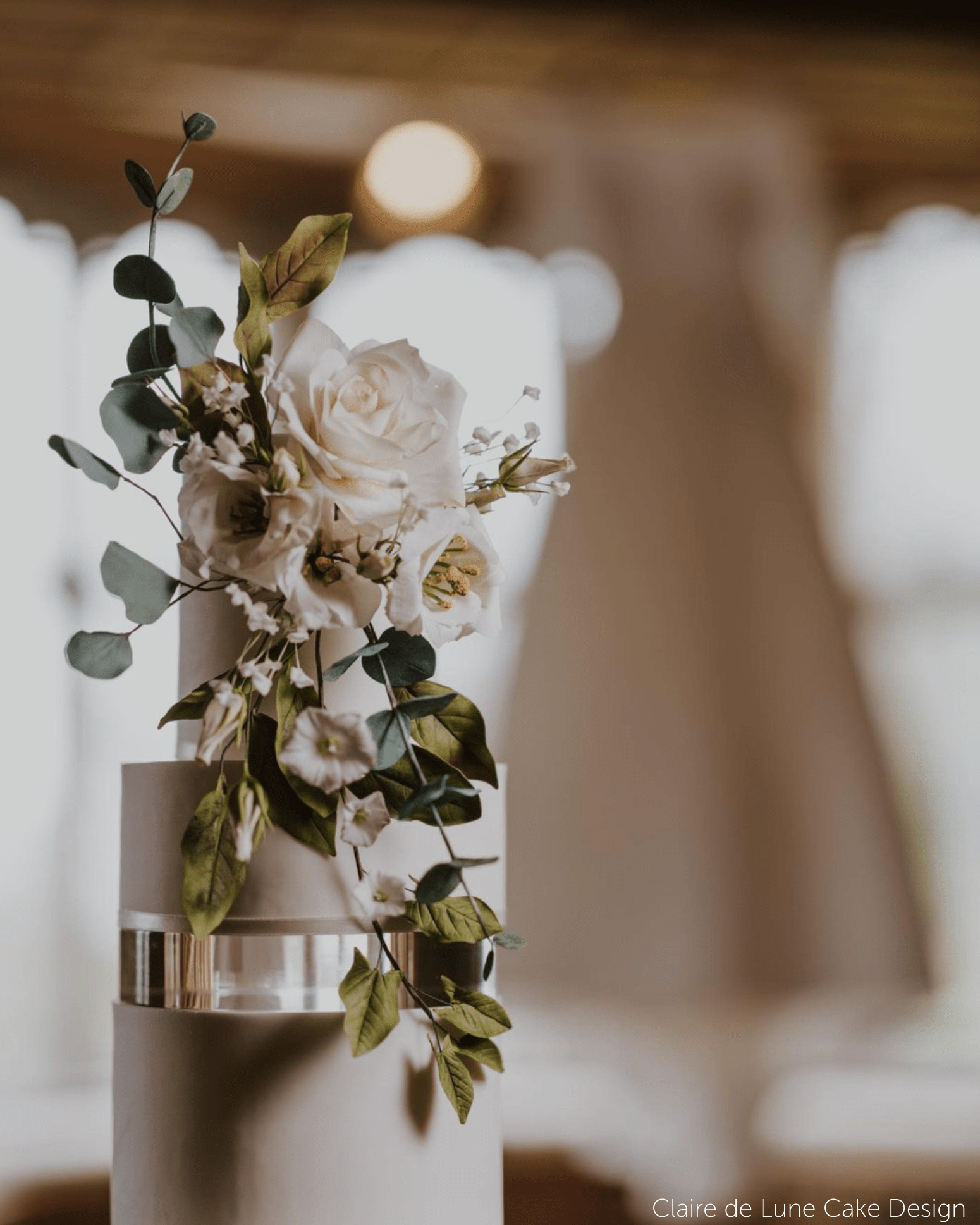 30mm Round Clear Ultra Polished Acrylic Cake Spacer - Prop Options