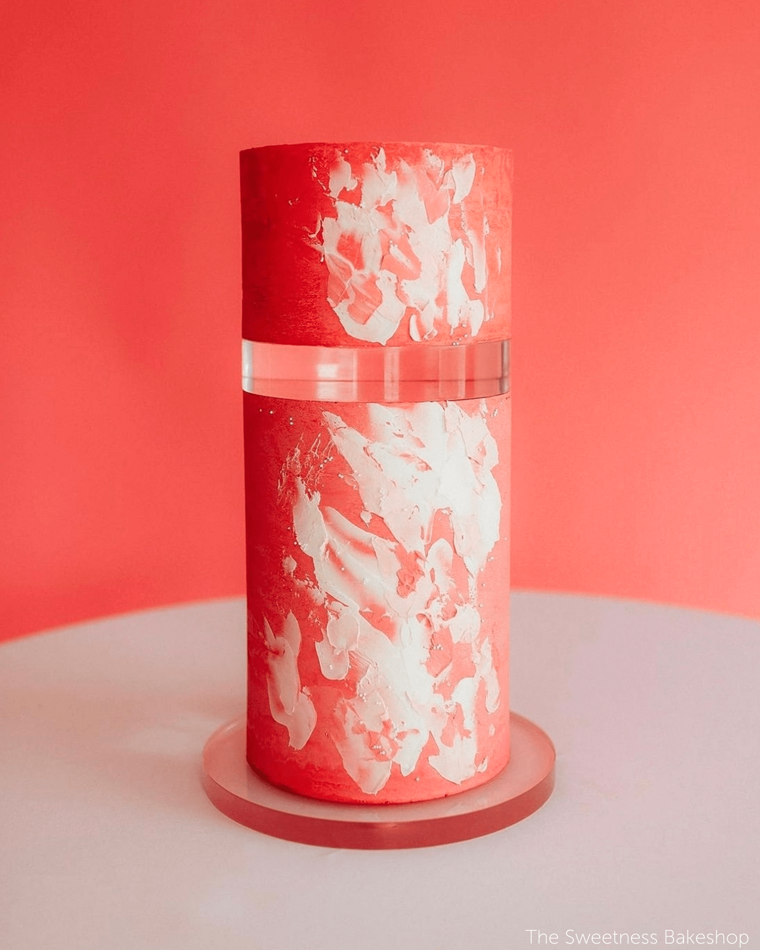 30mm Round Clear Ultra Polished Acrylic Cake Spacer - Prop Options