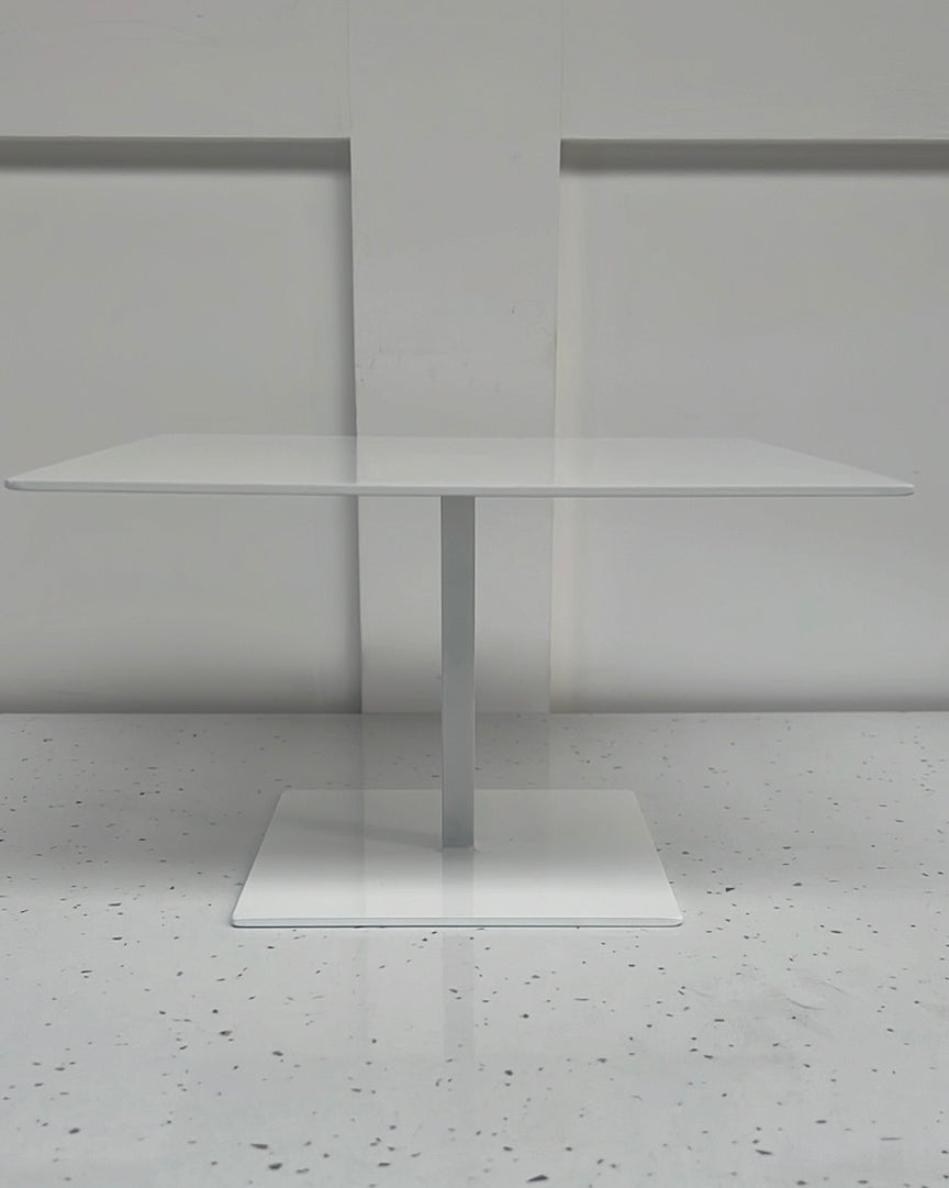 Outlet Square White Stiletto Cake Stand - 12" x 4" - Imperfect - Prop Options