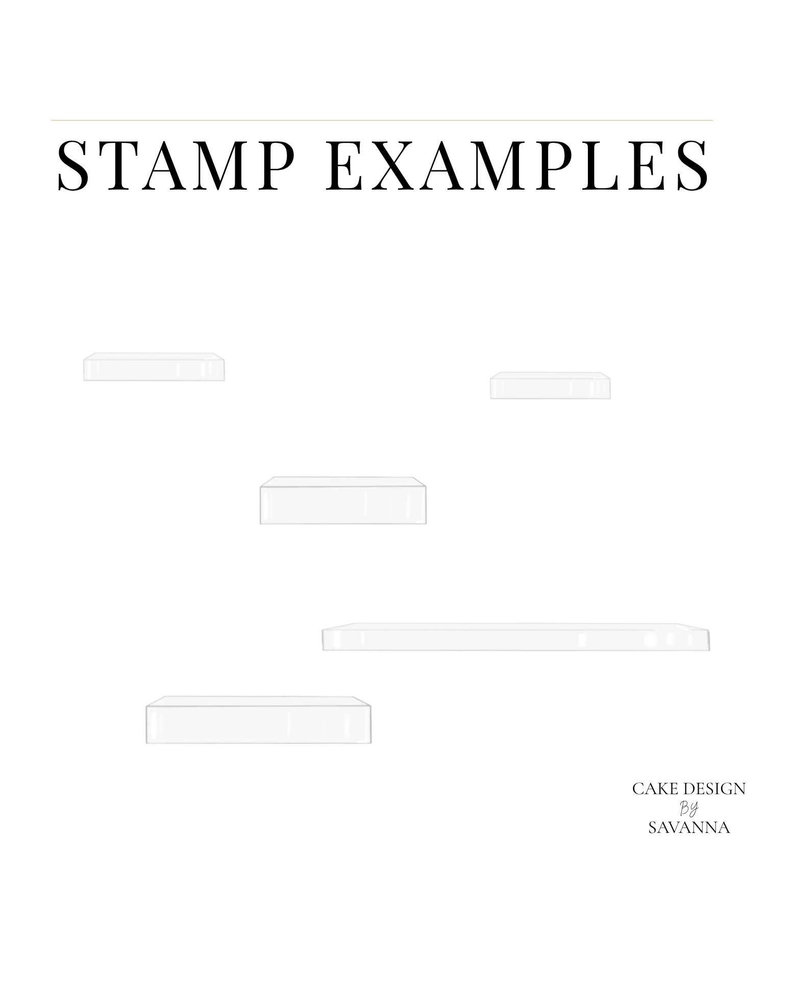 Square acrylic cake spacer Procreate stamp for digital cake sketching, preview 3 – Cake Design by Savanna