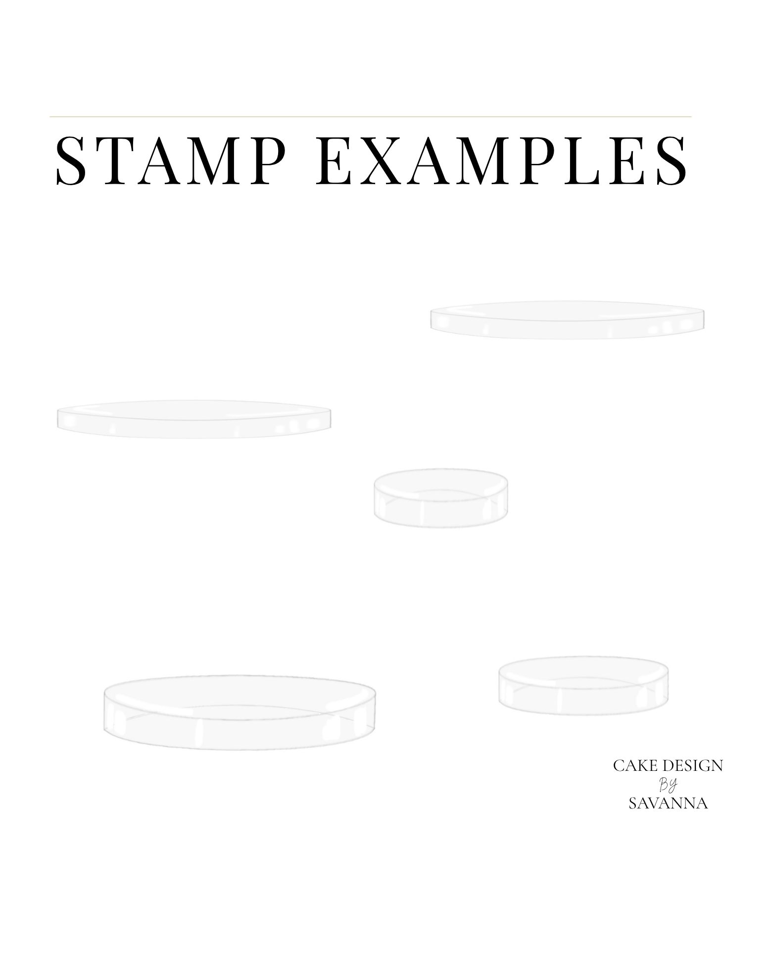 Round acrylic cake spacer Procreate stamp for digital cake sketching, preview 3 – Cake Design by Savanna