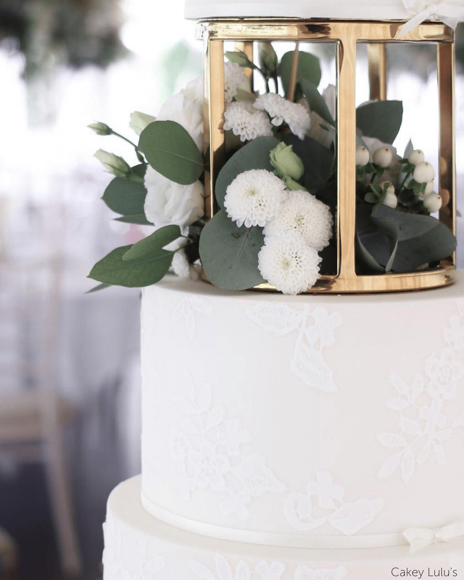 6" Round Metallic Cake Separator - Prop Options