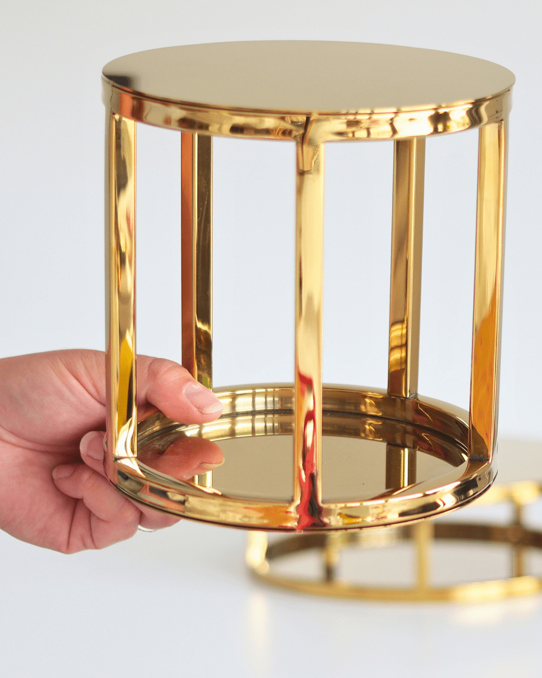 6" Round Metallic Cake Separator - Prop Options