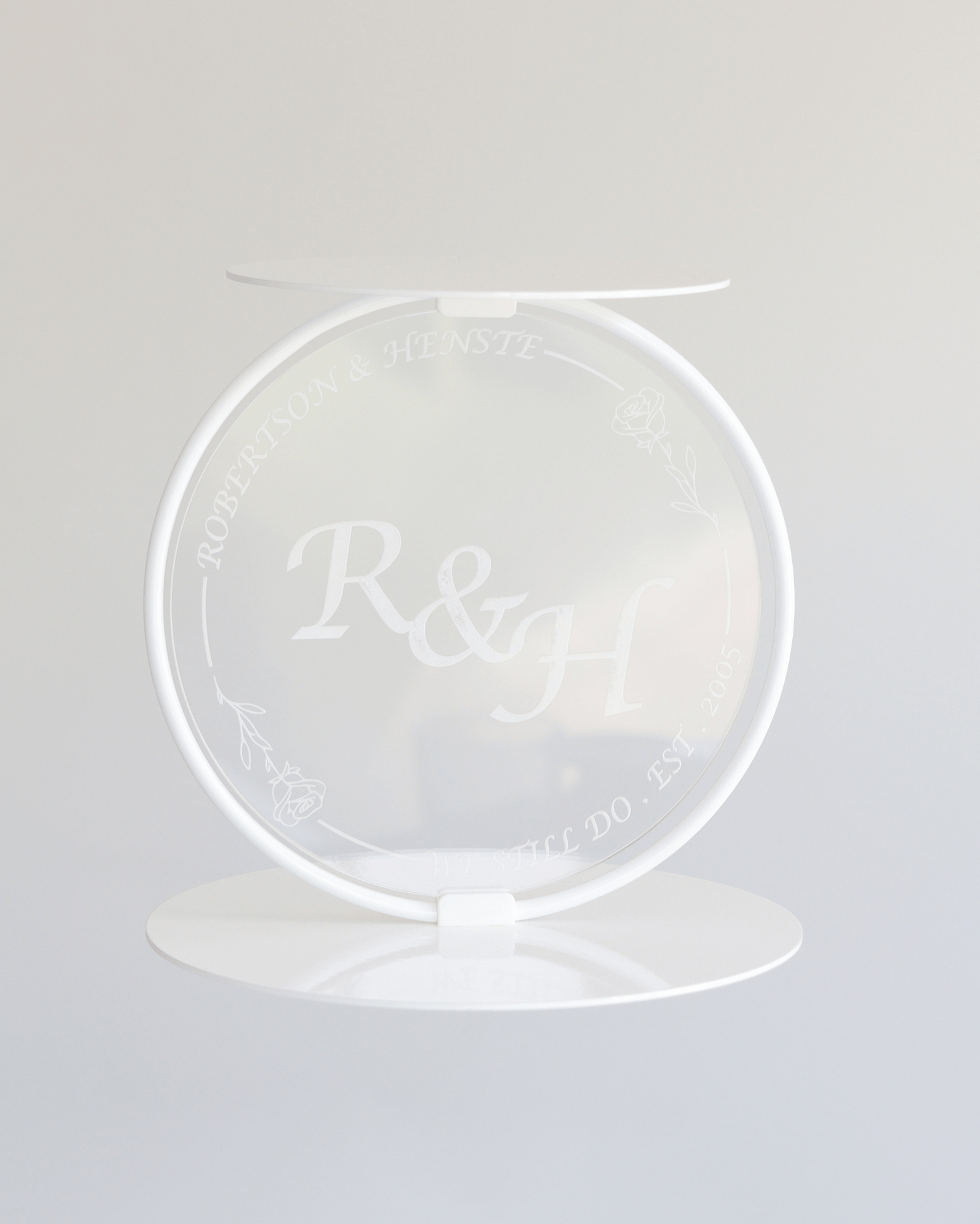 Bespoke Personalised Acrylic Insert for Hoop tier spacer - Prop Options