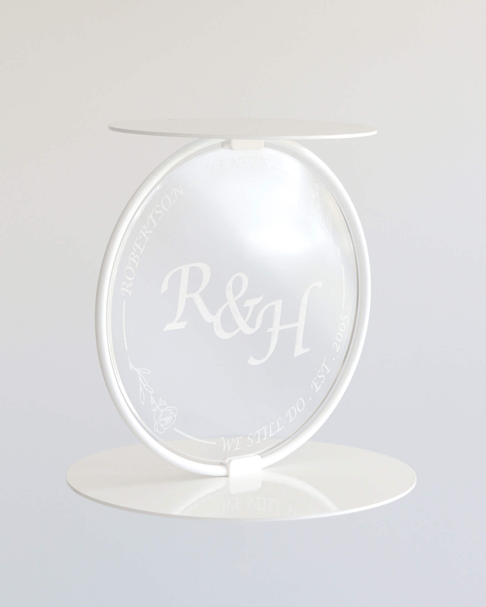 Bespoke Personalised Acrylic Insert for Hoop tier spacer - Prop Options