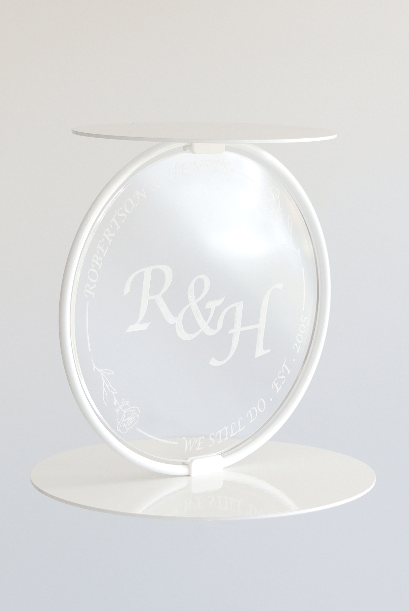 Bespoke Personalised Acrylic Insert for Hoop tier spacer - Prop Options