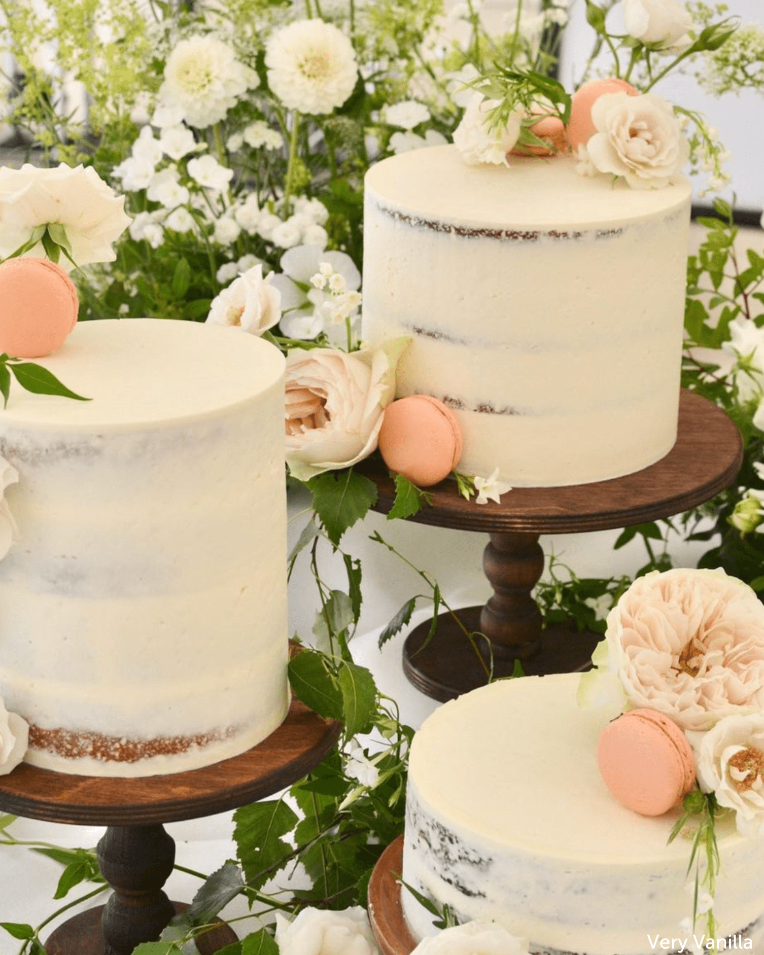 PropBundles - Trio of Original Scandinavian Birch Pedestal Cake Stands - Same Diameters - Prop Options