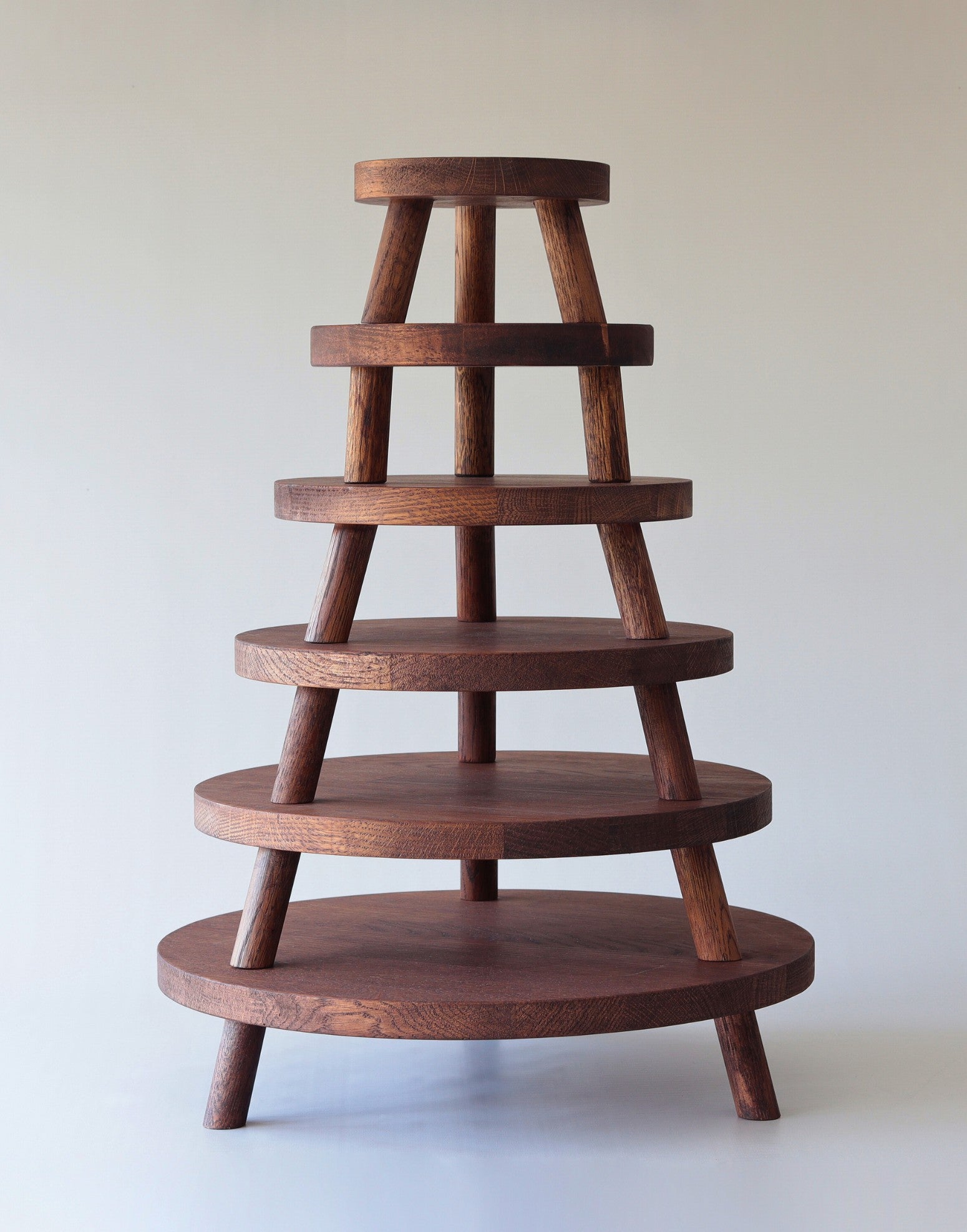 Solid Oak Tripod Cake Stand - Prop Options