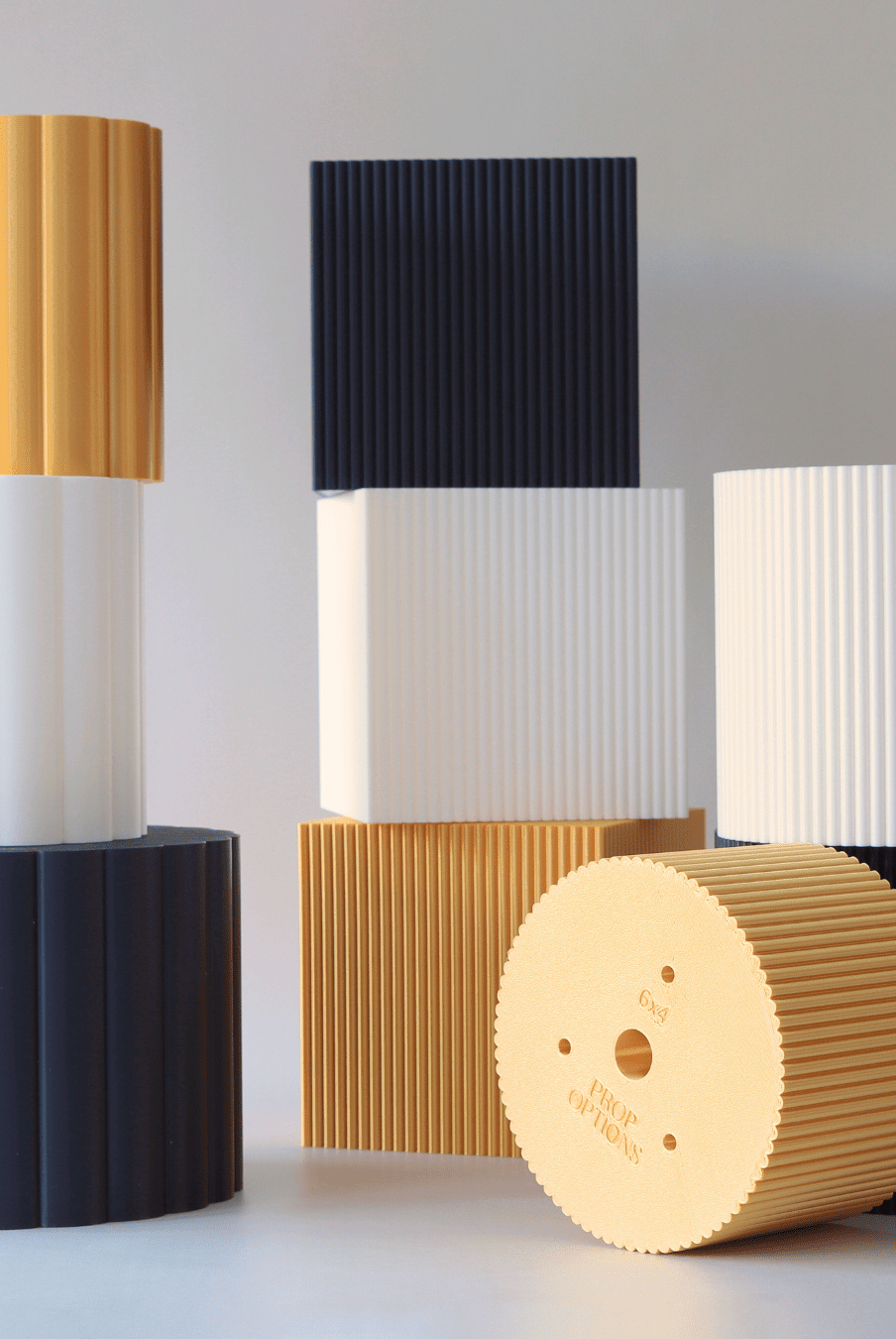 Square Reeded Cake Separator - Prop Options