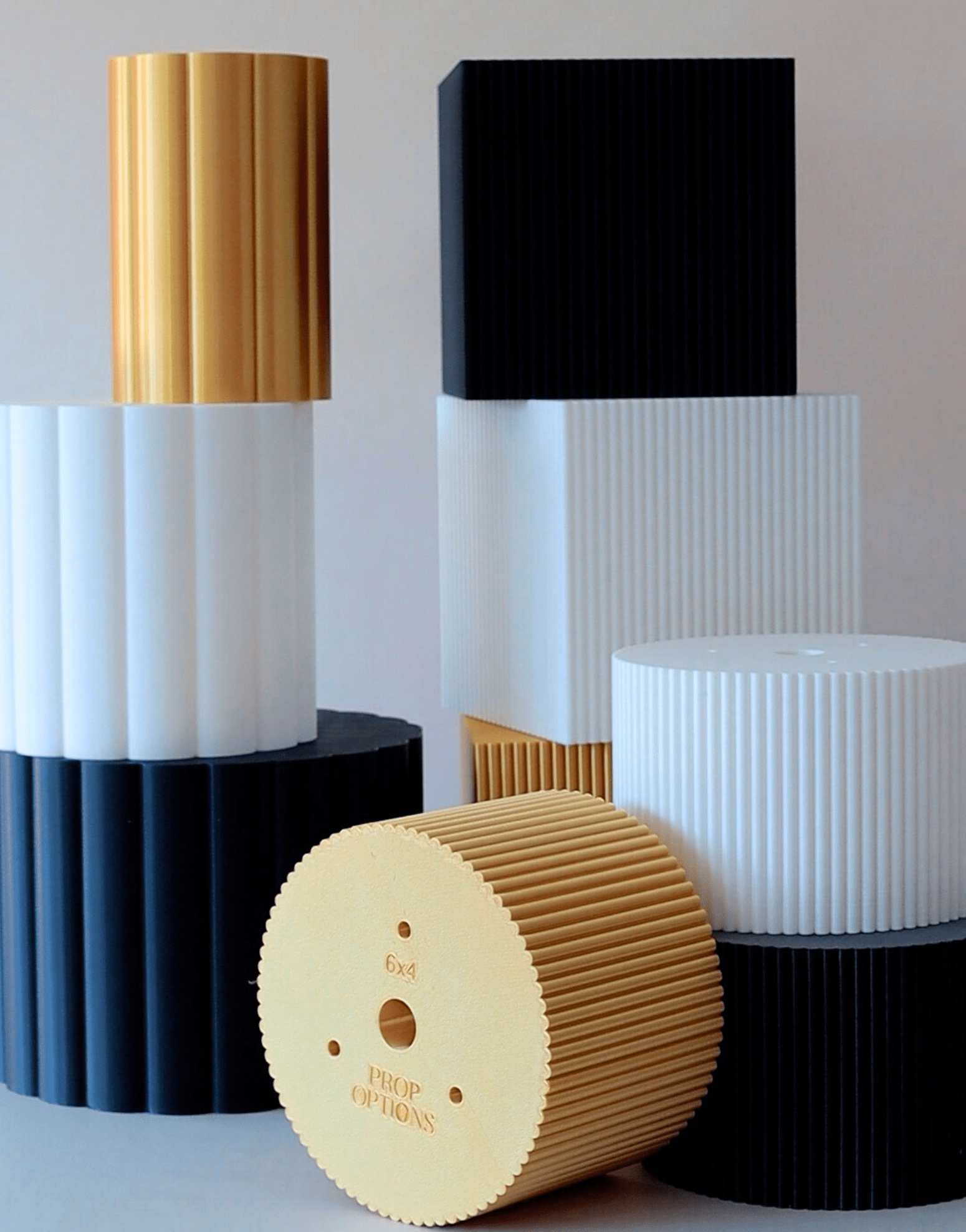 Square Reeded Cake Separator - Prop Options