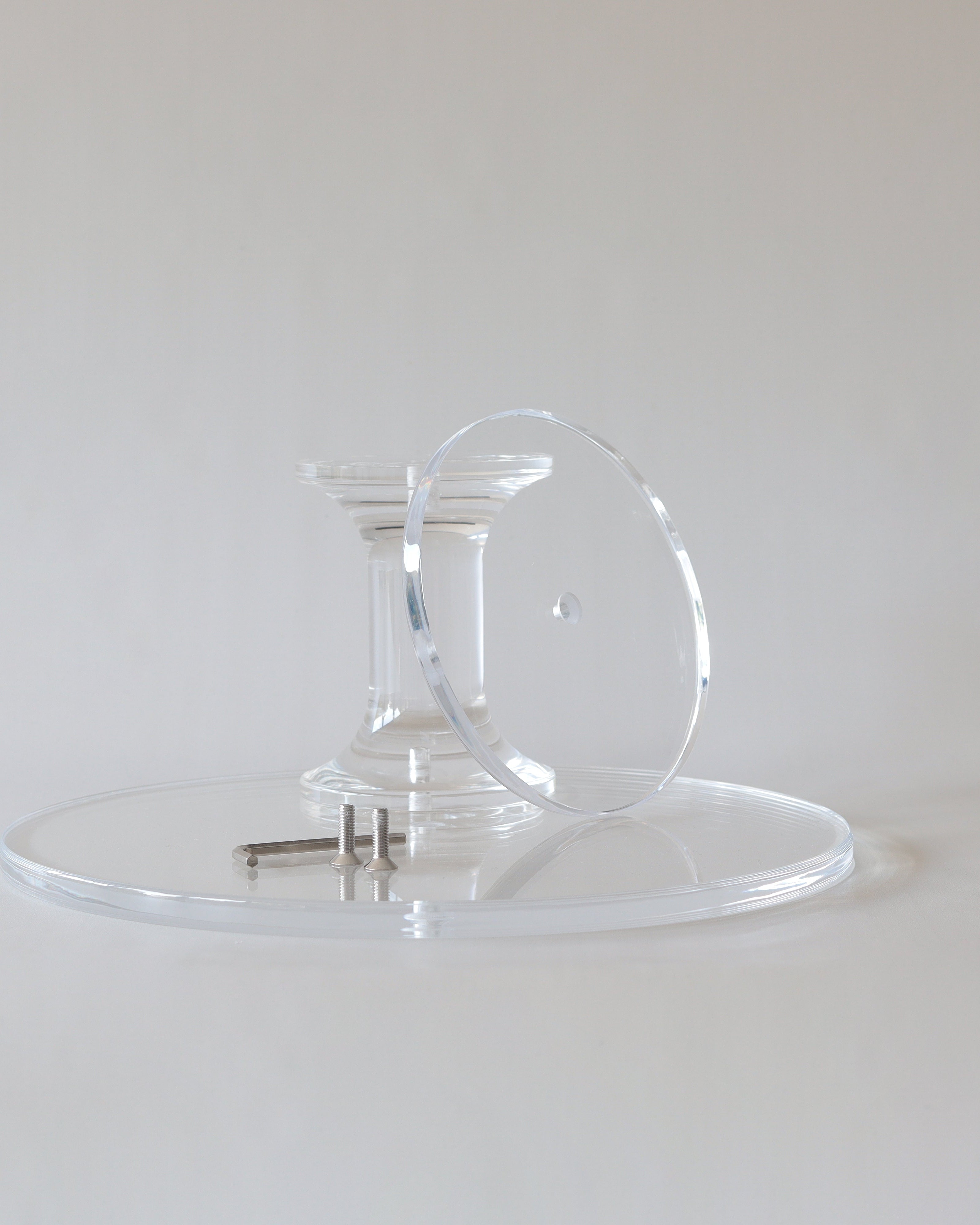 Ultra - polished Acrylic Pedestal Cake Stand - Prop Options