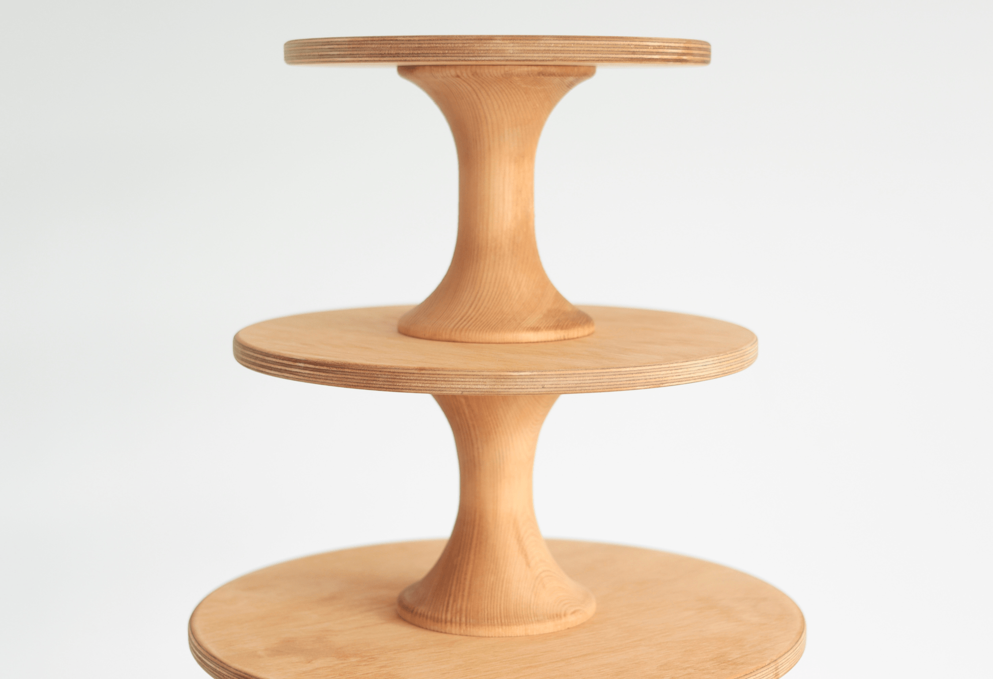 Deluxe Adjustable Scandinavian Birch Cupcake Stand - Prop Options