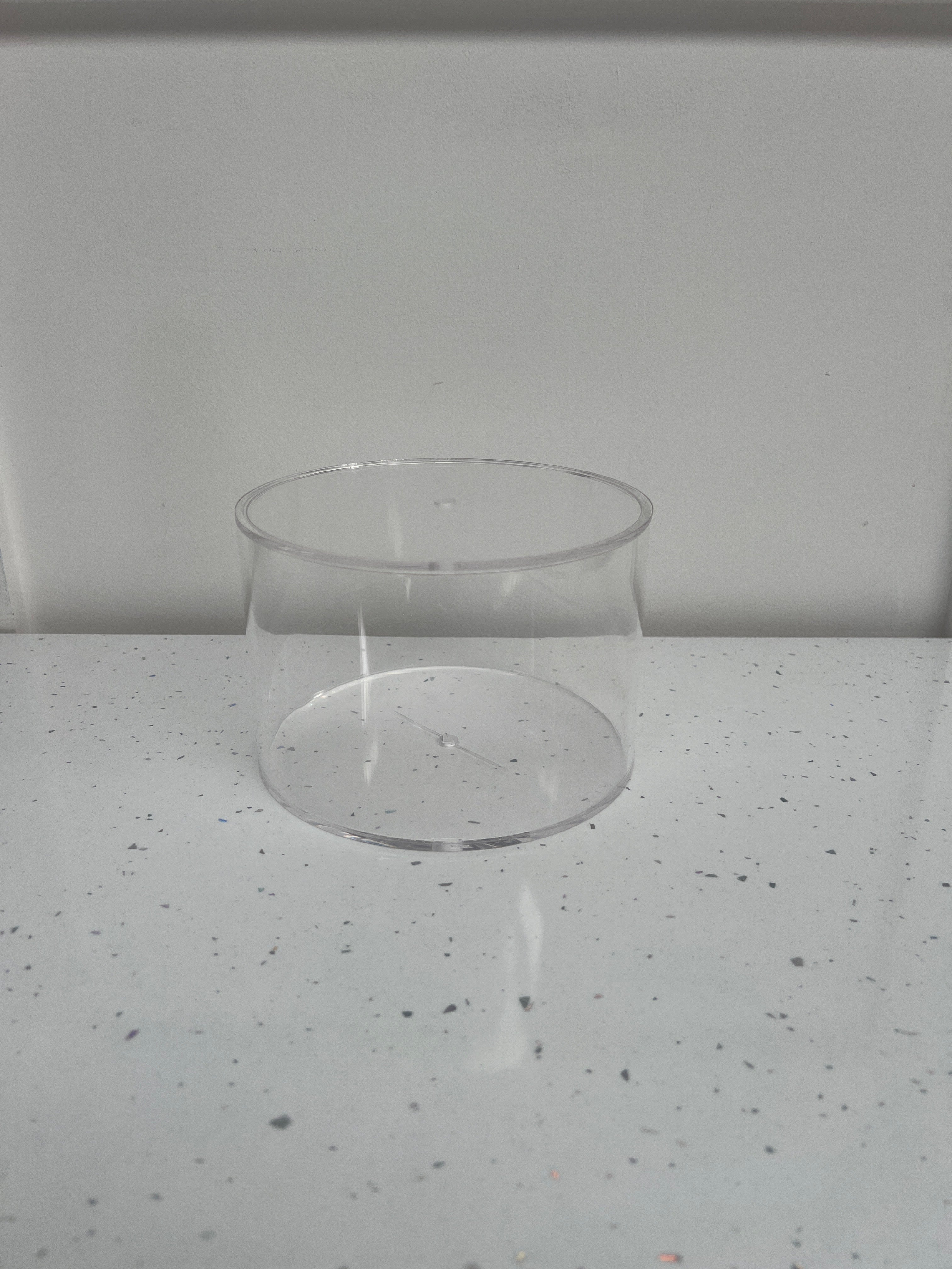 Outlet Round 6 x 2 Acrylic Fillable Clear Tier 8mm Dowel hole - Imperfect - Prop Options (placeholder image)