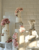 6" Round Metallic Cake Separator - Prop Options