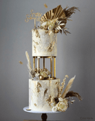 6" Round Metallic Cake Separator - Prop Options