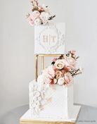6" Square Metallic Cake Separator - Prop Options
