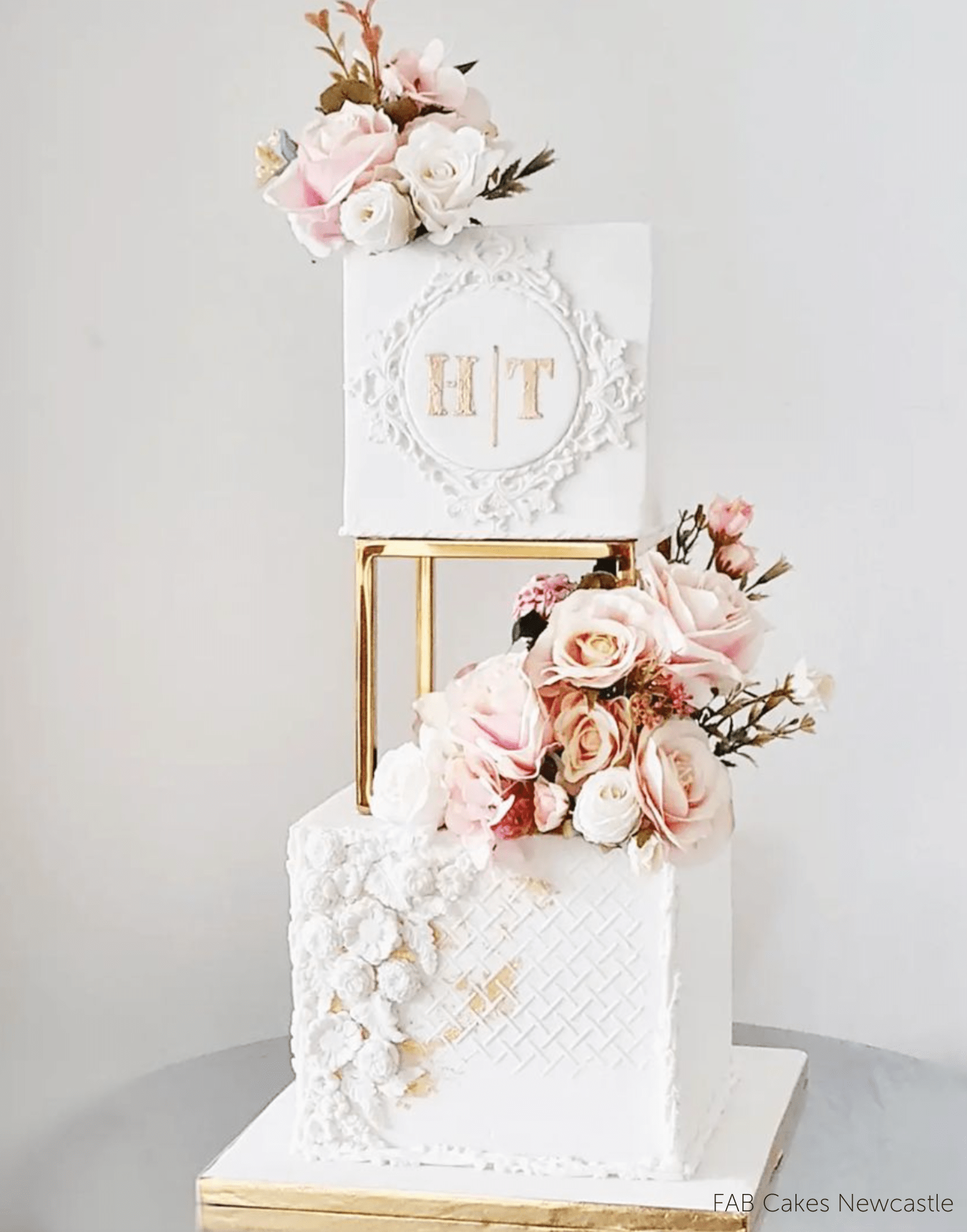 6" Square Metallic Cake Separator - Prop Options