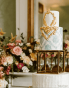 6" Square Metallic Cake Separator - Prop Options