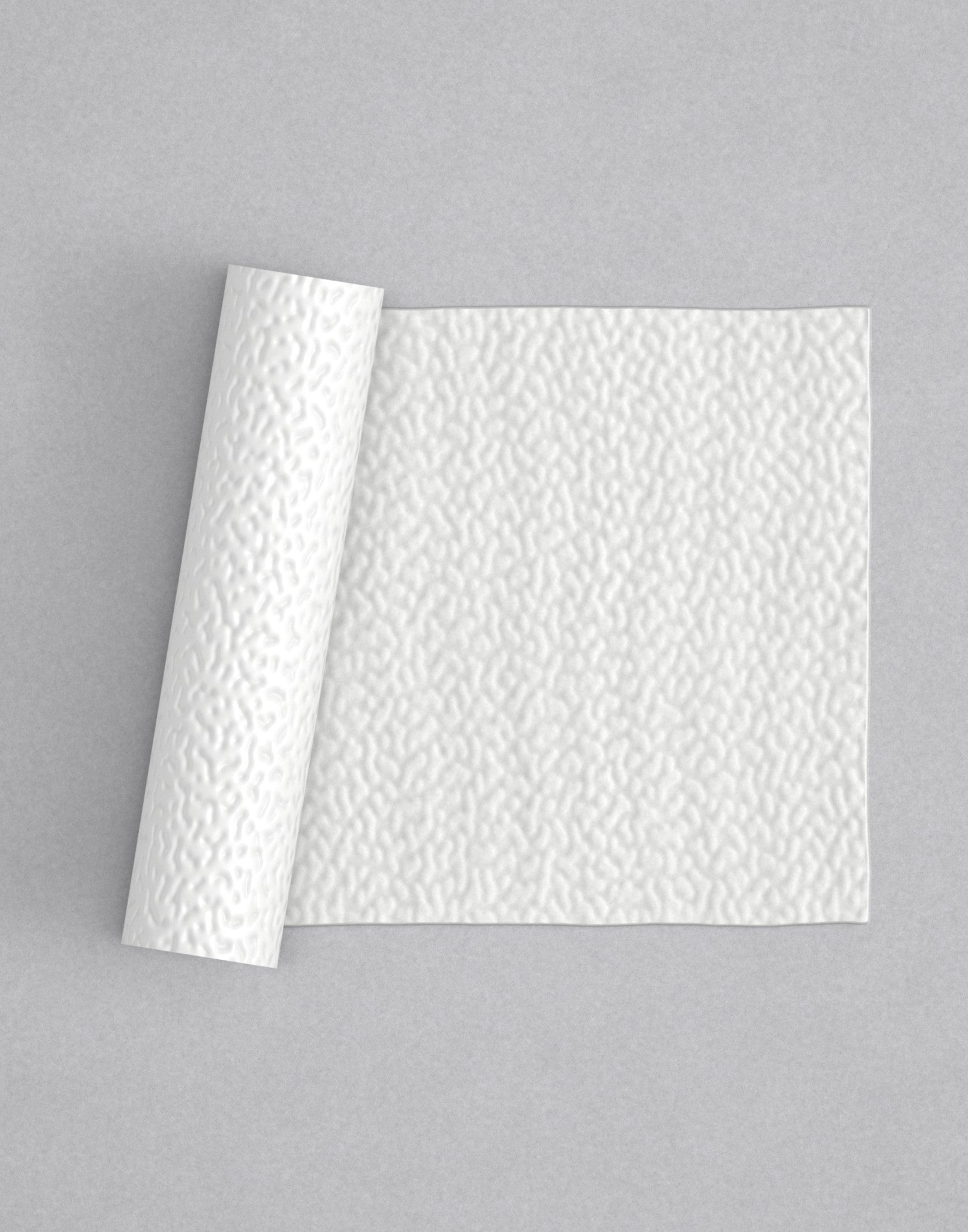 No.58 Stephanie mini 4" texture rolling pin with its pattern rolled out on white fondant - Prop Options