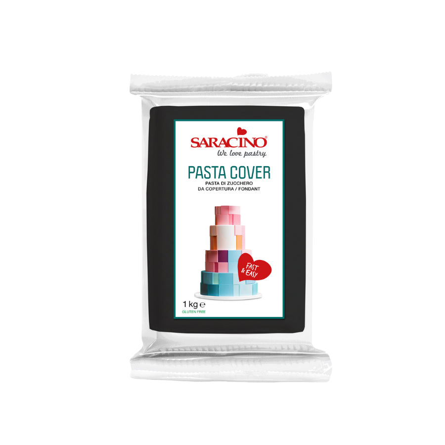 Saracino Black pasta cover packaging on a white background