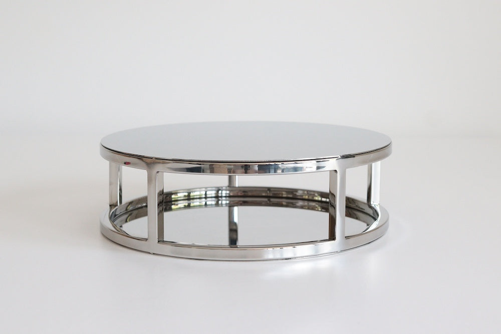 Outlet Round Metallic Silver - 10" x 3" - Imperfect - Prop Options