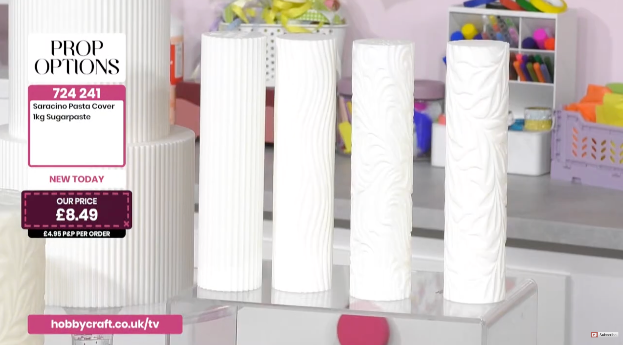 All Texture Rolling Pins - Patterned Fondant Cake Decorating Tools - Prop Options