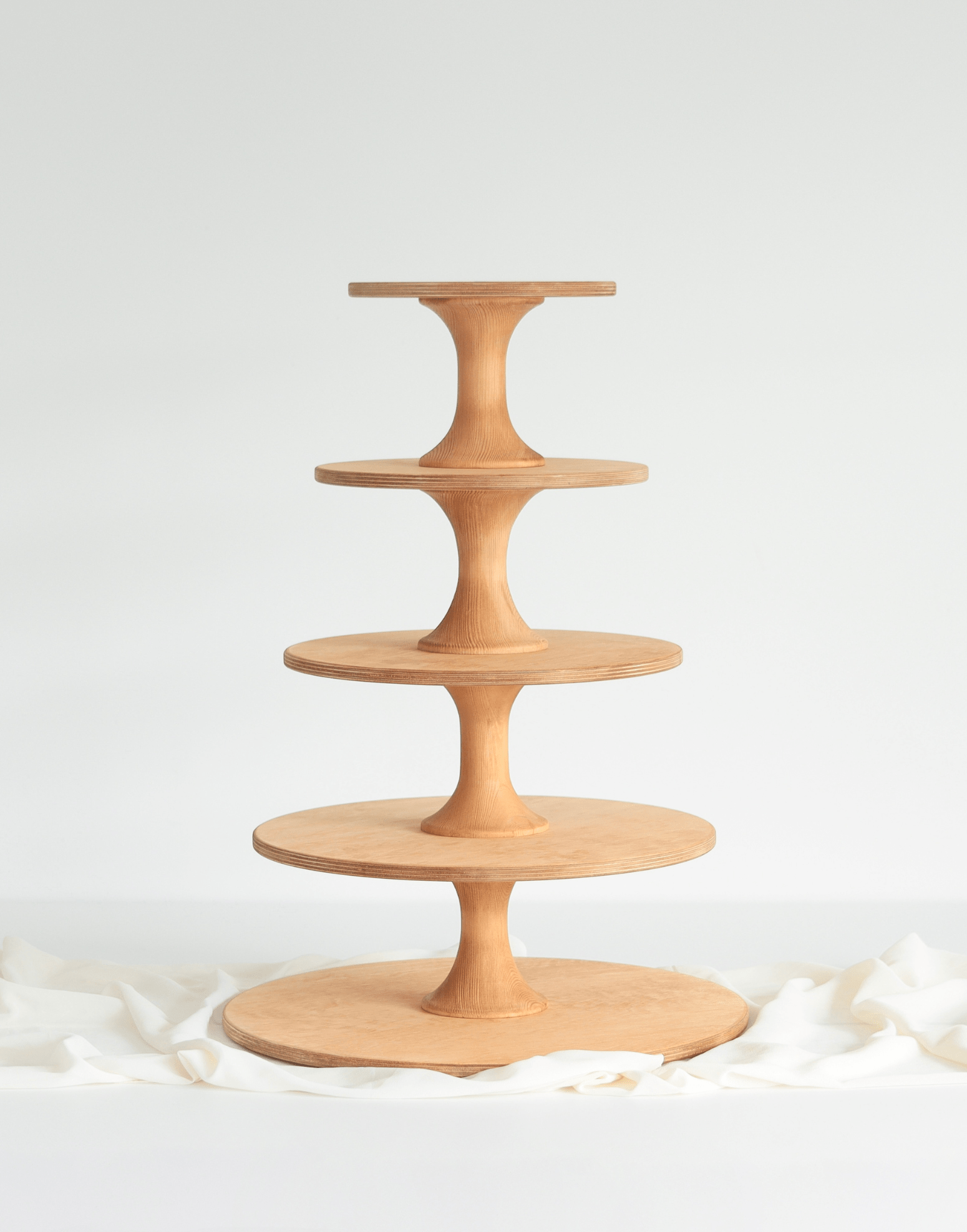 Deluxe Adjustable Scandinavian Birch Cupcake Stand - Prop Options
