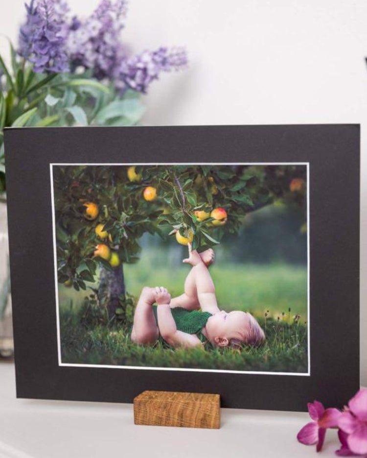 Handcrafted Oak triangle photo stand - 5mm Groove - Prop Options